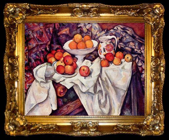 framed  Paul Cezanne Stilleben mit Apfeln und Orangen, ta009-2